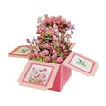 thumbnail image 3 of Tarjeta de felicitación con flores en 3D, tarjeta para madre, caja de regalo de cumpleaños para niñas y mamás. rosa, 3 of 9