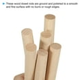thumbnail image 3 of Unique Bargains 5/8 x 4 Inch Dowel Rods Wood Sticks Unfinished Wooden Dowel Rods Round Dowels Sticks 25 Pcs, 3 of 6