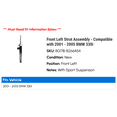 thumbnail image 2 of Front Left Strut Assembly - Compatible with 2001 - 2005 BMW 330i 2002 2003 2004, 2 of 2