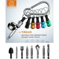 thumbnail image 2 of Portable Bit holder Keychain, 15 pcs 1/4 inch Hex Shank Screwdriver Bits Retainer W/Silver Carabiner, Light-weight Extension Bar Drill Screw Adapter Quick-change Bit Catcher (6 Colors), 2 of 5