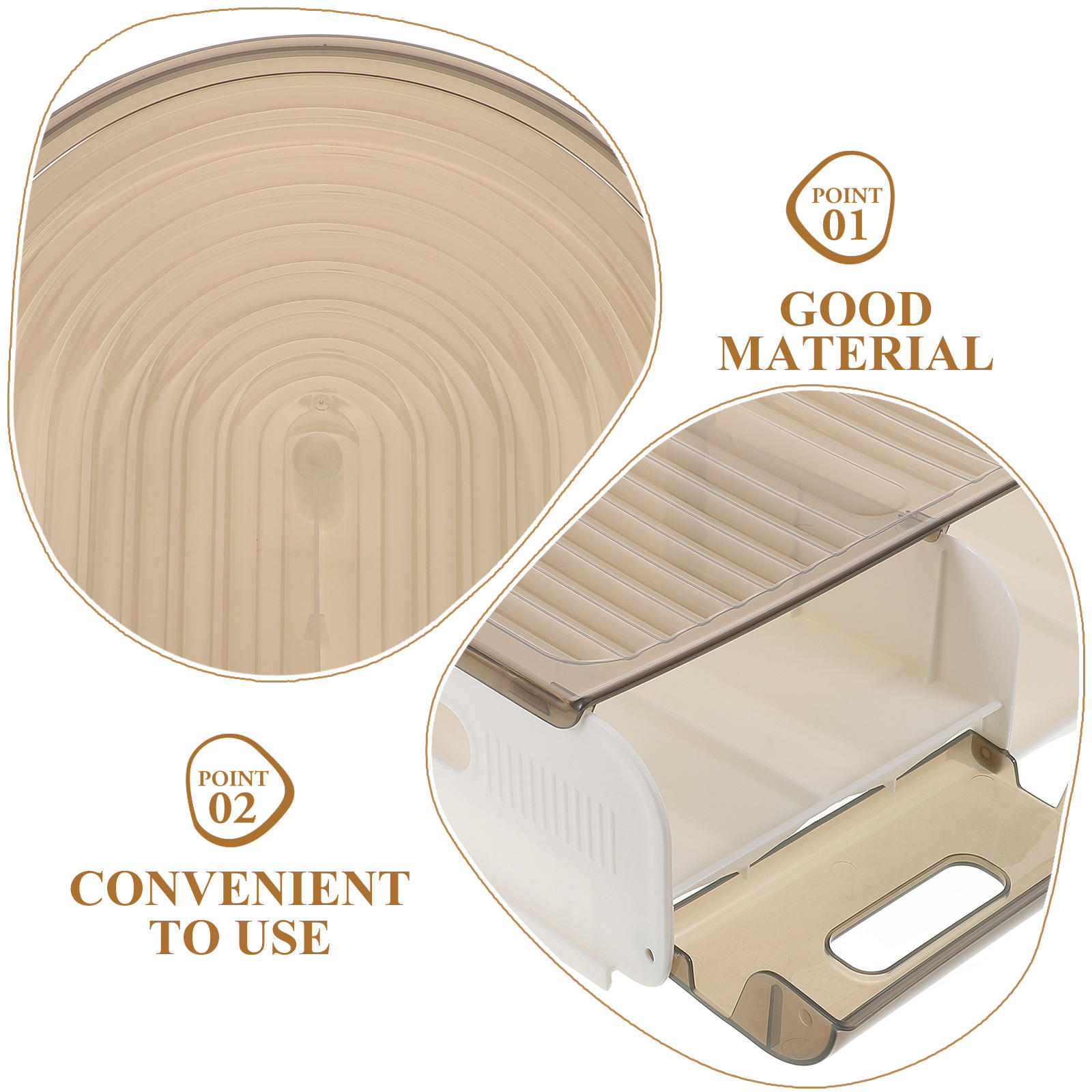 LOLIPPYY Refrigerator Egg Box with Firm Bottom and Protective Vertical Partition Design