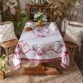 thumbnail image 3 of Printed Tablecloth Vintage Classic Flower Ribbon Pattern Waterproof Dinner Table Kitchen Coffee Table Garden Wedding Outdoor Indoor (Ribbon, 60 x 84 Inch), 3 of 6