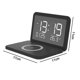 thumbnail image 5 of Reloj digital, reloj despertador de carga inalámbrica con luz nocturna, reloj de escritorio moderno para dormitorio, sala de estar, reloj de noche con repetición, 5 of 8