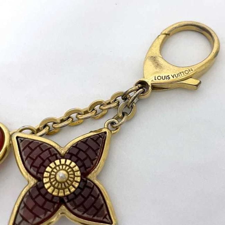 Pre-Owned Louis Vuitton Charm Vijoux Sac Mosaic Gold Red Brown 