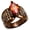 Orange, variant on Women IP Coffee Light Stainless Steel Ring with AAA Grade CZ in Orange - Size 6
