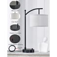 thumbnail image 3 of Set de 2 lámparas de mesa Hikczc 60 W, 60 cm, puertos USB, 110 V, 3 of 8