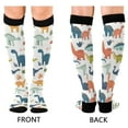 thumbnail image 4 of FORMRS Womens Knee High Socks Casual Long Thick Travel Daily Wear, 1 Pair, Dinosaur Pattern, 4 of 6