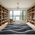thumbnail image 2 of ODIKA 8'x10' Machine Washable Non-Slip Area Rug, Abstract Gray High Traffic Rug, Gray, 965274, 2 of 7