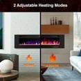 thumbnail image 6 of ZAFRO 60" Electric Fireplace with Remote Ultra-Thin & Quiet Wall-Mounted Recessed Heater, Adjustable 12-Color Flame, Brightness & Speed, 6 of 8