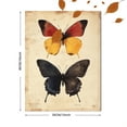 thumbnail image 3 of Qisvanset 12x16 Inch With Frame 2D Flat Wall Art Three Butterfly Minimalist Modern Living Room Wall Art, 3 of 8