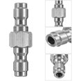 thumbnail image 2 of Paintball Stainless Steel 8mm Double End Male Plug Quick Connect Pcp Adaptor Foster Fitting, 2 of 4