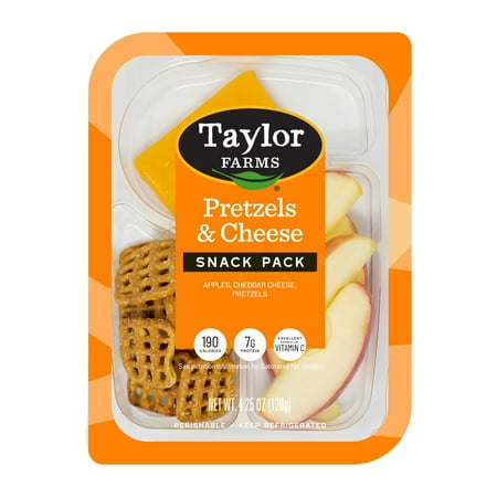 Taylor Farms Pretzels & Cheddar Snack Pack, 4.25 oz Tray