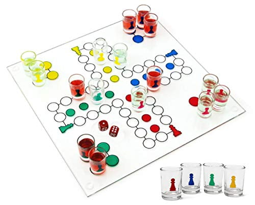 Mattys Toy Stop Ludo Drinking game (Parcheesi) with 16