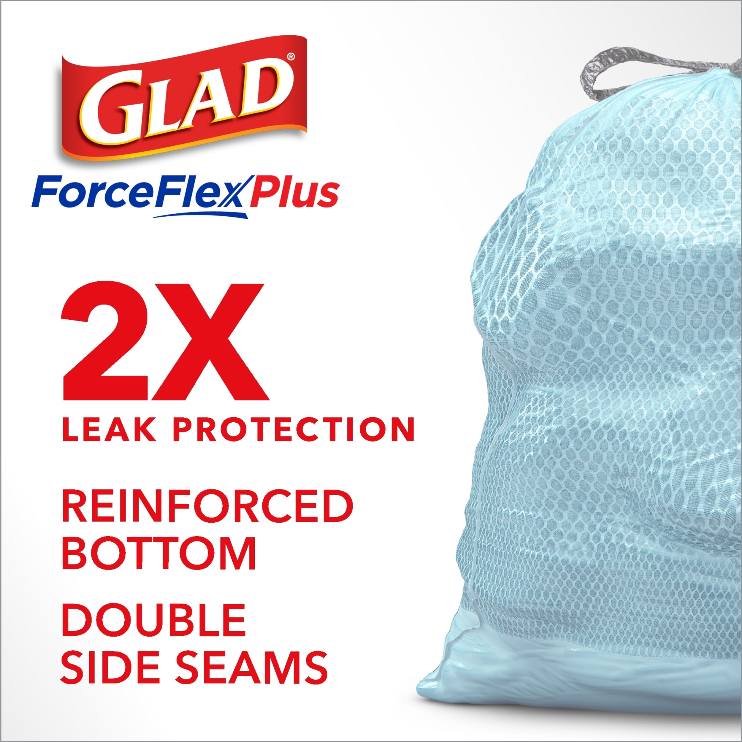 Glad® Force Flex Tall Kitchen Drawstring Trash Bags – 13 Gallon White Trash  Bag, Gain Moonlight Breeze Scent With Febreze Freshness – 23 Count, Shop