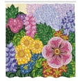 thumbnail image 3 of Ambesonne Vintage Shower Curtain, Nature Flowers Buds, 69"Wx70"L, Lilac Green, 3 of 3
