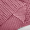 thumbnail image 4 of Lovskoo Sweaters for Women Trendy Casual Solid Color Lapel Collar Long Sleeve Loose T-Shirt Blouse Pullover Tops Hot Pink, 4 of 5