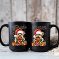 thumbnail image 3 of Merry Christmas Santa Yorkshire Terrier Scarf Twinkling Lights Xmas Holiday Mug Yorkie Dog Lover Gifts Coffee Tea Cup - 00022, 3 of 4
