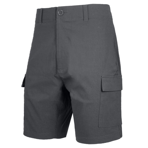Men’s Super Stretch Cargo Shorts with Button Closure and Zipper Pockets (Sizes: 30-42)