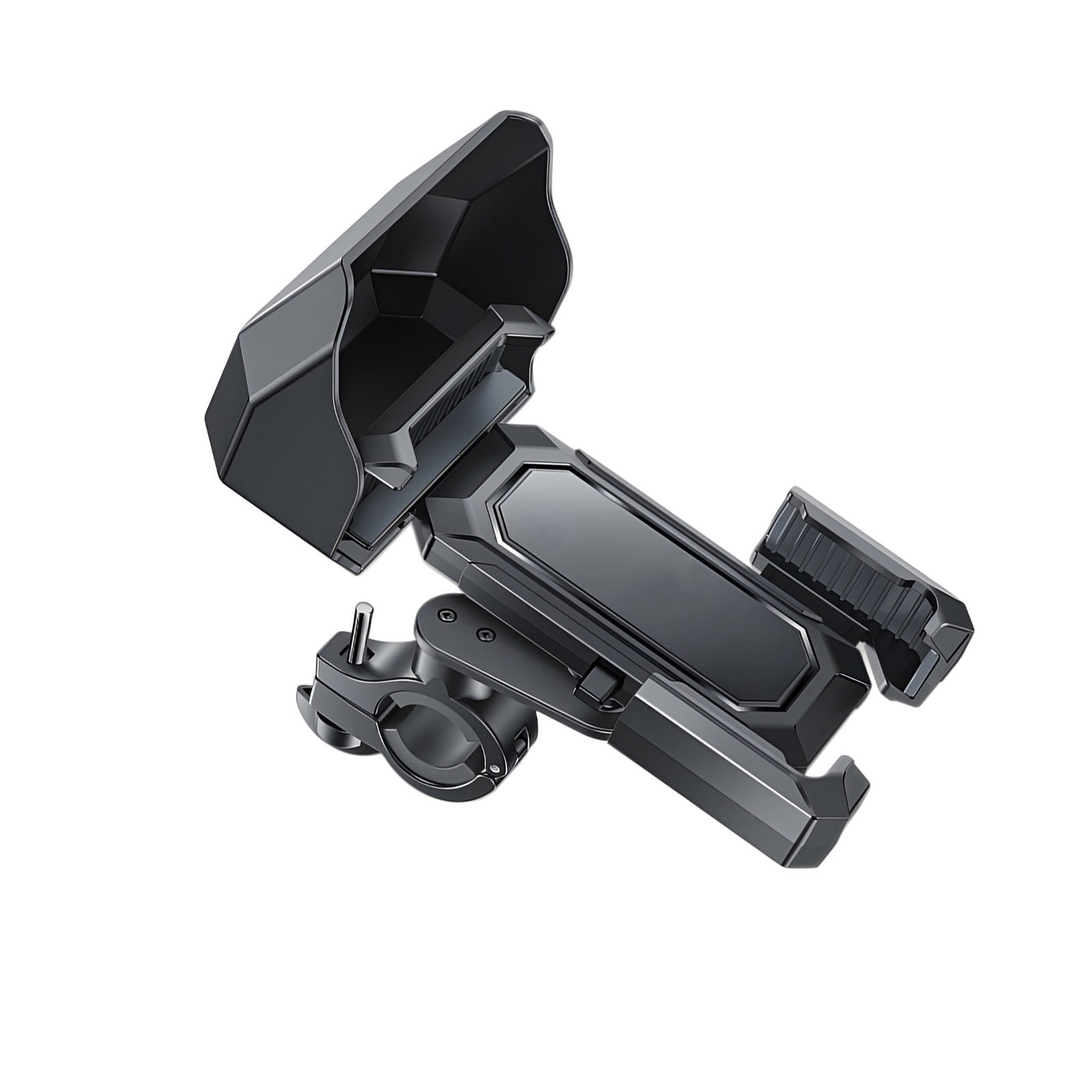 Motorcycle Phone Mount Holder with Sunshade Bike Phone Holder, Motorcycle Handlebar Cellphone Clamp Waterproof