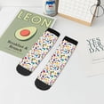 thumbnail image 5 of Uemuo Colorful Spots Printed Crew Socks, Moisture-Wicking Socks, Athletic Socks for Men Breathable Cushion Socks Casual Sport Socks for Running Traveling, 5 of 6