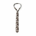 thumbnail image 3 of Floral Necktie, Top View Abstract Blossoms, Dress Tie, 3.7", Dark Taupe Warm Taupe, by Ambesonne, 3 of 3