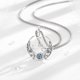thumbnail image 3 of Collar EUDORA S925 de plata de ley con nudo de bruja y ópalo azul, 3 of 9