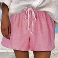 thumbnail image 1 of Gspmoly Shorts pour Femmes, Shorts d'Été Taille Haute pour Femmes Shorts d'Été Droits à Jambe Grand Short Extensible de Bureau Travail Sport Shorts de Golf pour Femmes Offres Prime Rouge TG, 1 of 6