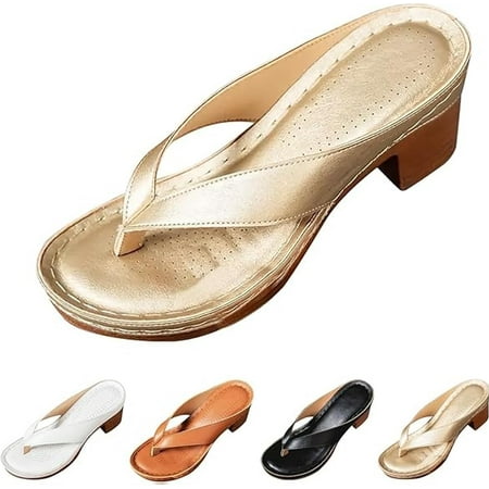 Women s Solid Color Summer Chunky Heel Sandals  Breathable Slip-On Square Open Toe Mules  Comfortable Heeled Wedge Shoes for Long Walk  Casual or Dressy Outfits