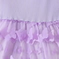 thumbnail image 5 of Wuxain Child Girls Dresses Spaghetti Strap A Line Mesh Dress 10D Skirt With Full Up Butterflies For Toddler To Preteen Summer Skirt, Purple, 12-18 Months, 5 of 7