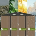 thumbnail image 5 of COMHOMA Outdoor Storage Shed 10 x 8 FT Shed with Lockable Door Steel Garden Shed with Air Vent,Brown, 5 of 8