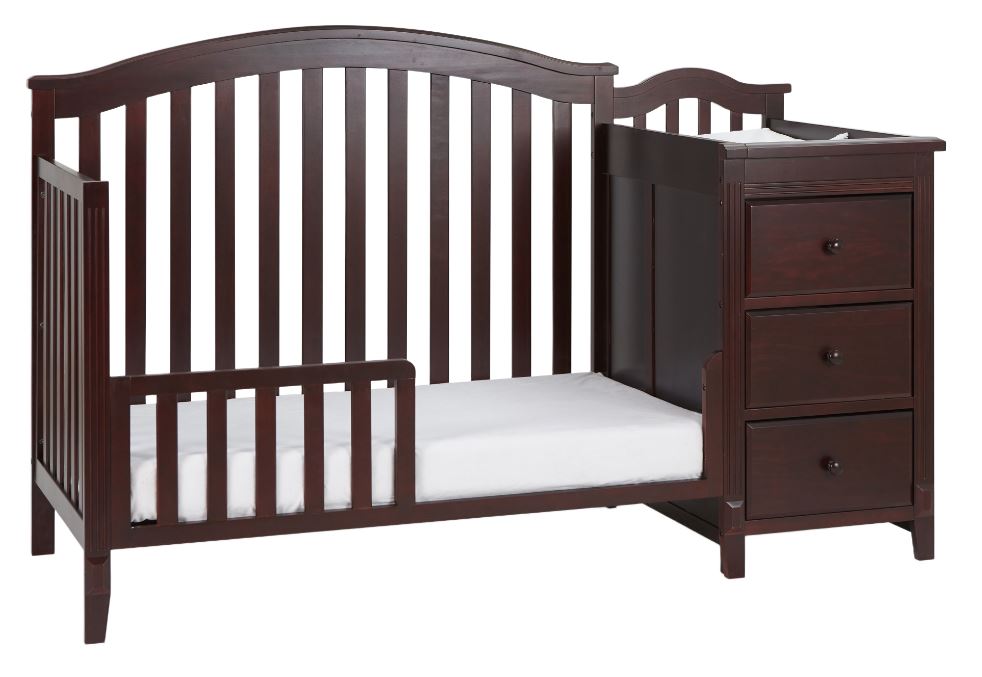 AFG Baby Furniture Kali II 4-in-1 Convertible Crib & Changer, Espresso
