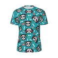 thumbnail image 5 of Wukai Skull Cat Print Men's Short-Sleeved Mesh T-Shirt,Quick-Dry Short Sleeve Workout T-Shirt-6X-Large, 5 of 8