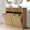 Natural Oak, variant on Modern Fluted Tilt-Out Cabinet with Drawer, Wooden Multi-Functional Freestanding Storage Organizer (13"D x 21"W x 36"H)