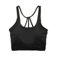 thumbnail image 7 of 2 Pack Women's Sport Bra Strappy Back Yoga Tops Running Workout T-Shirt Sports Underwear Inner Chest Pad Sling Tube Top Vest, 7 of 7