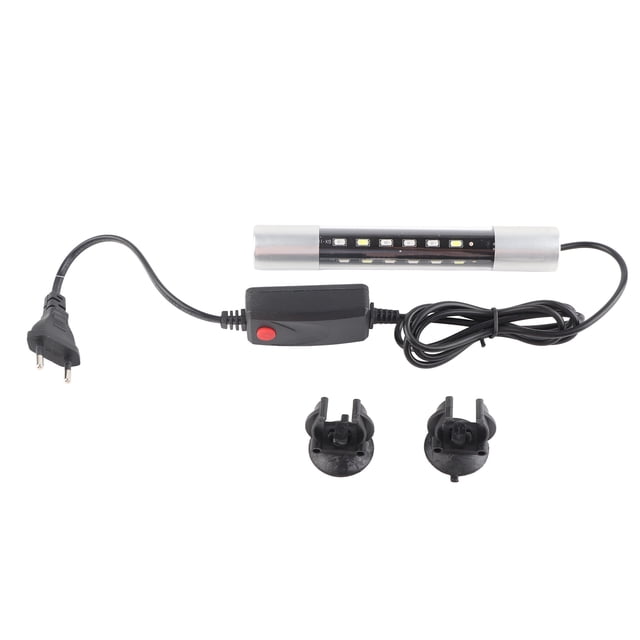 Luz LED para acuario, 3 modos de color, resistente al agua, 2 filas de cuentas, lámpara para acuario, tierra de agua, peces ornamentales, 220V, ZY-P18, enchufe europeo