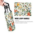 thumbnail image 4 of Yayeee 20oz Insulated Water Bottle Double Wall Stainless Steel with Flip Straw Lid, Light Green Floral Pattern, 4 of 7