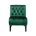 thumbnail image 2 of Accent Chairs, Velvet Upholstered Single Sofa Chair with Button Tufted Backrest and Solid Legs, Modern Ergonomical Lounge Chair with Thicken Cushion for Living Room Office Bedroom,Green, 2 of 7