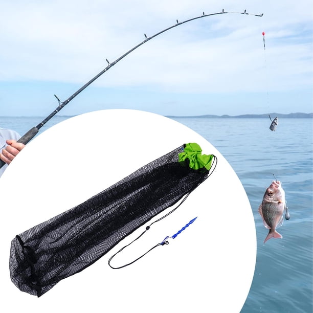 Sac à Poisson Portable Nylon – Maille Fine, Fermeture Cordon, Léger, Pour Pêcheur Amateur