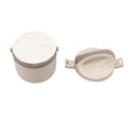 thumbnail image 2 of Lunch Container, Leakproof Easy To Clean Lightweight Insulated Bento Lunch Box Stainless Steel Liner  For Hot Food For Office Beige,Brown, 2 of 8