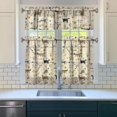 thumbnail image 3 of Kitchen Curtains 36 Inch Short - 3 Panel Set with Cute Cat Paw Pattern, Rod Pocket Window Curtain, 100% Polyester for Pet Lovers Farmhouse, Cafe, Kitchen, Bedroom, Easy Wash, 3 of 6