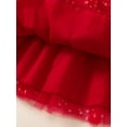 thumbnail image 6 of Toddler Baby Girl Christmas Dress Santa Claus Red Princess Tulle Dress Outfits, 6 of 7