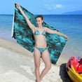thumbnail image 6 of Dreamtimes Microfiber Beach Towel,Hawaiian Design Palm Tree Absorbent Sport Towel with Pouch,Quick Dry Pool Towels Pool Blanket for Swimming,Picnic,Yoga Gym 30x60in, 6 of 7