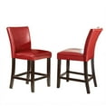 thumbnail image 2 of Steve Silver Matinee Chaise de Comptoir en Faux Cuir Rouge, 2 of 3