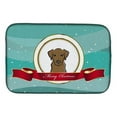 thumbnail image 1 of Carolines Treasures BB1544DDM Chocolate Labrador Merry Christmas Dish Drying Mat, 1 of 4