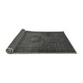 thumbnail image 2 of Ahgly Company Indoor Round Abstract Gray Modern Area Rugs, 5' Round, 2 of 4