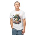 thumbnail image 5 of Dragon Art Design Unisex Cotton Tee With Floral Print Artwork And Dragon Graphic, 5 of 87
