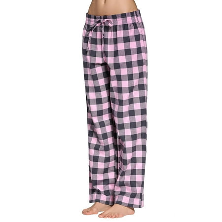 CYZ Women's 100% Cotton Super Soft Flannel Plaid Pajama/Louge