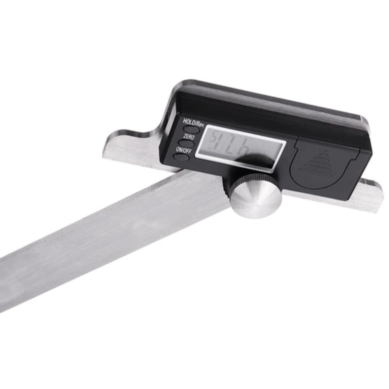 Stainlees Steel Digital Fastening Protractor 0-180° Angle Finder Ruler Gauge