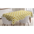 thumbnail image 1 of Queen Bee Tablecloth, Illustration of Repeating Hexagon Shaped or Hives, Rectangle Satin Table Cover Accent for Dining Room and Kitchen, 52" X 70", Earth Yellow Dimgray, by Ambesonne, 1 of 2