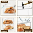 DAYOOH Bread Box for Kitchen Counter Three Layer Stackable Bread